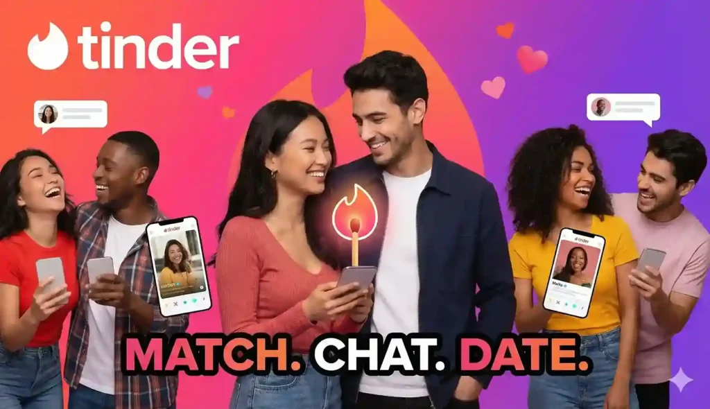 Tinder ऑनलाइन दोस्ती वाला ऐप,ladki se baat karne wala app